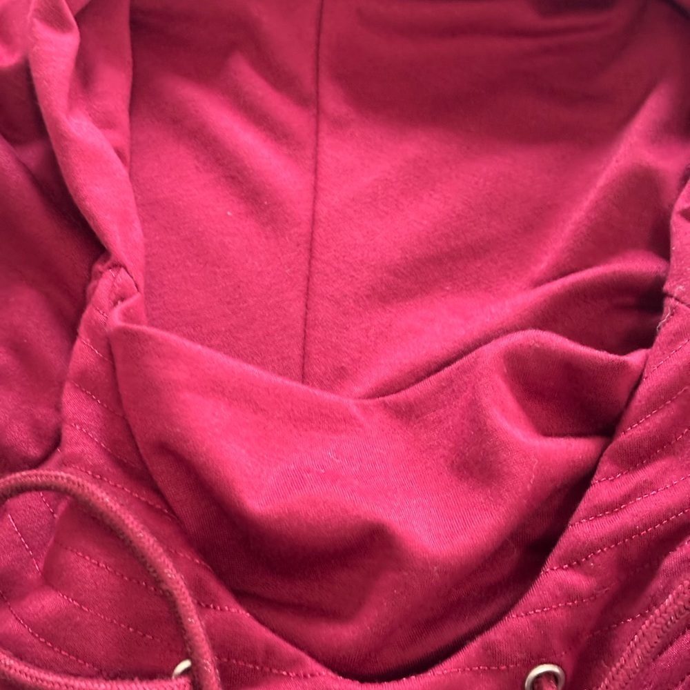 TECREW Maroon Hoodie with Drawstrings - Picture 10 of 10